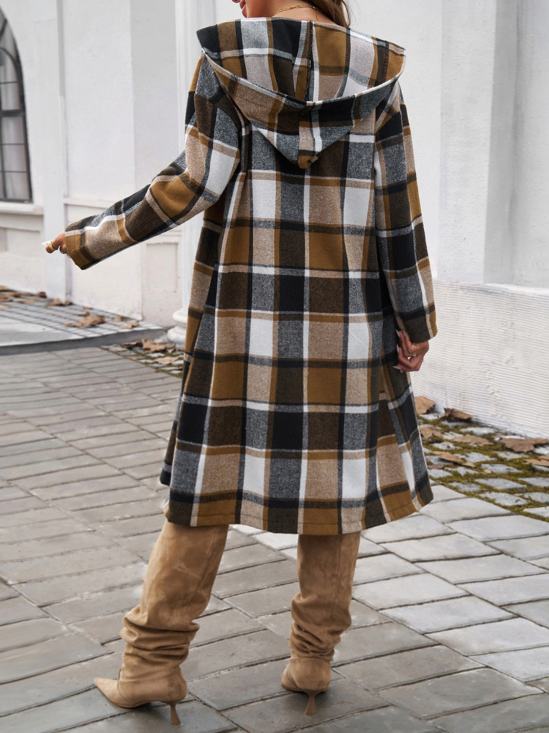 Devine Plaid Hooded Coat