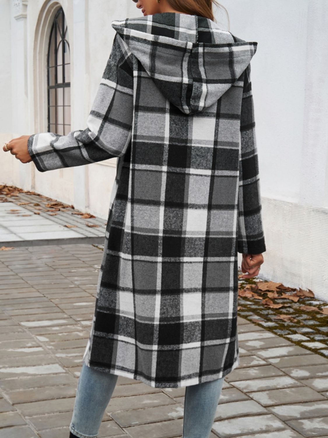 Devine Plaid Hooded Coat