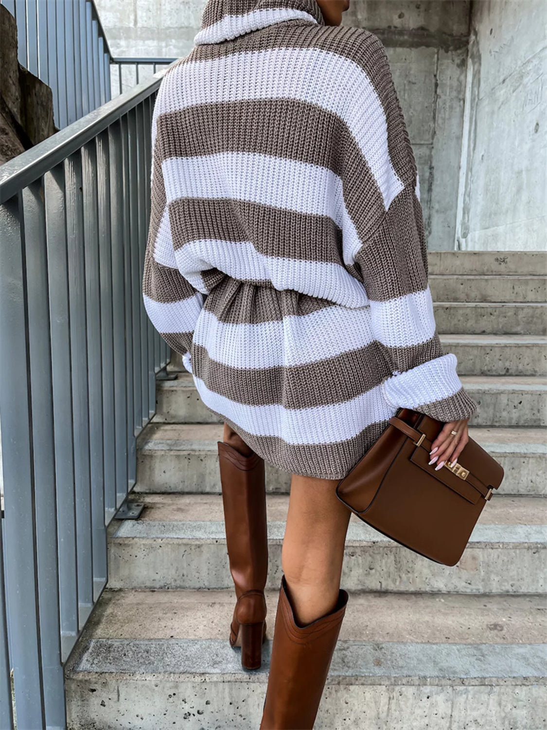 Shavel Turtleneck Sweater Dress