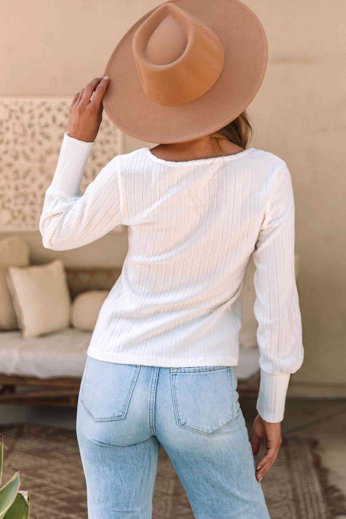 Scoop Me Sleeve Blouse