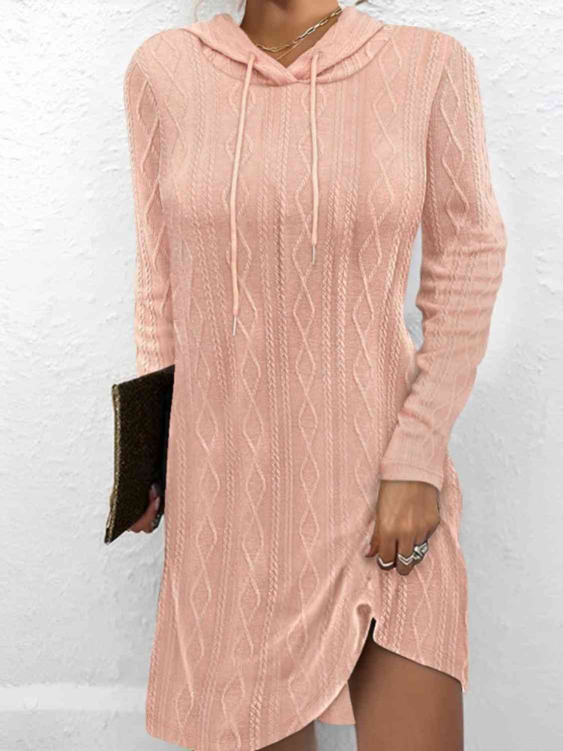 Glammed Out Hooded Sweater Dress