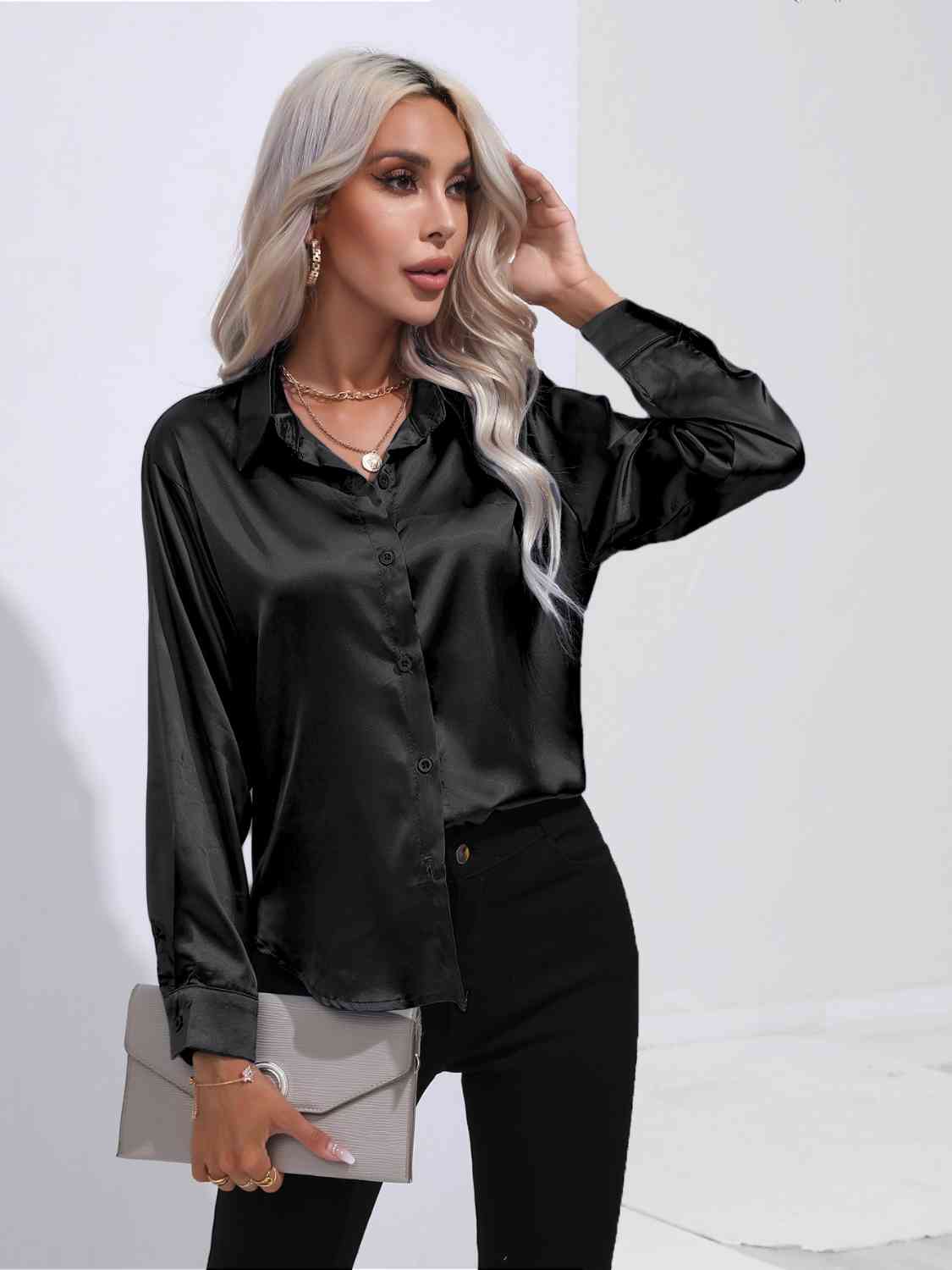 Luxe Elegance Long Sleeve Shirt