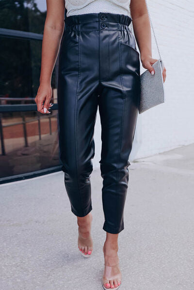 Rocket Leather Cropped Pants