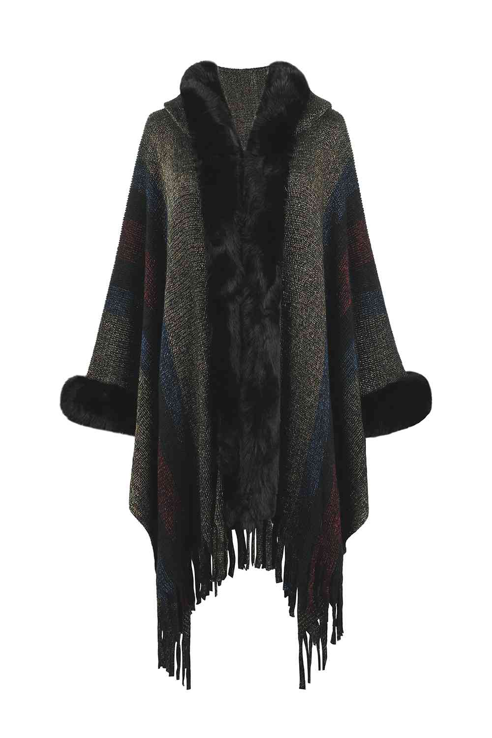 Fringed Detail Poncho