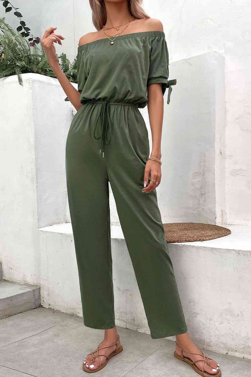 Lured Cuff Jumpsuit with Pockets