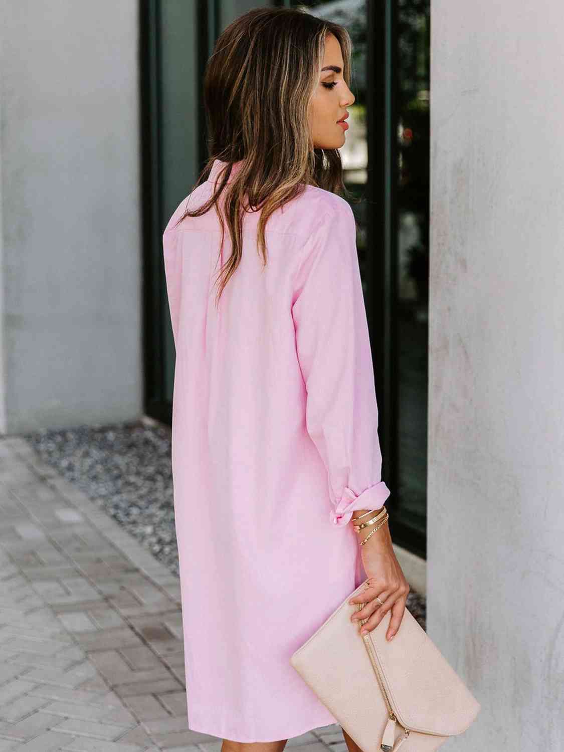 Collared Charm Shirt Dress