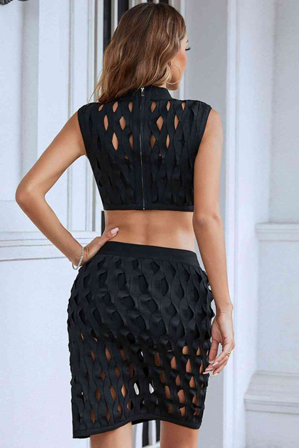 Risky Game Top and Skirt Set