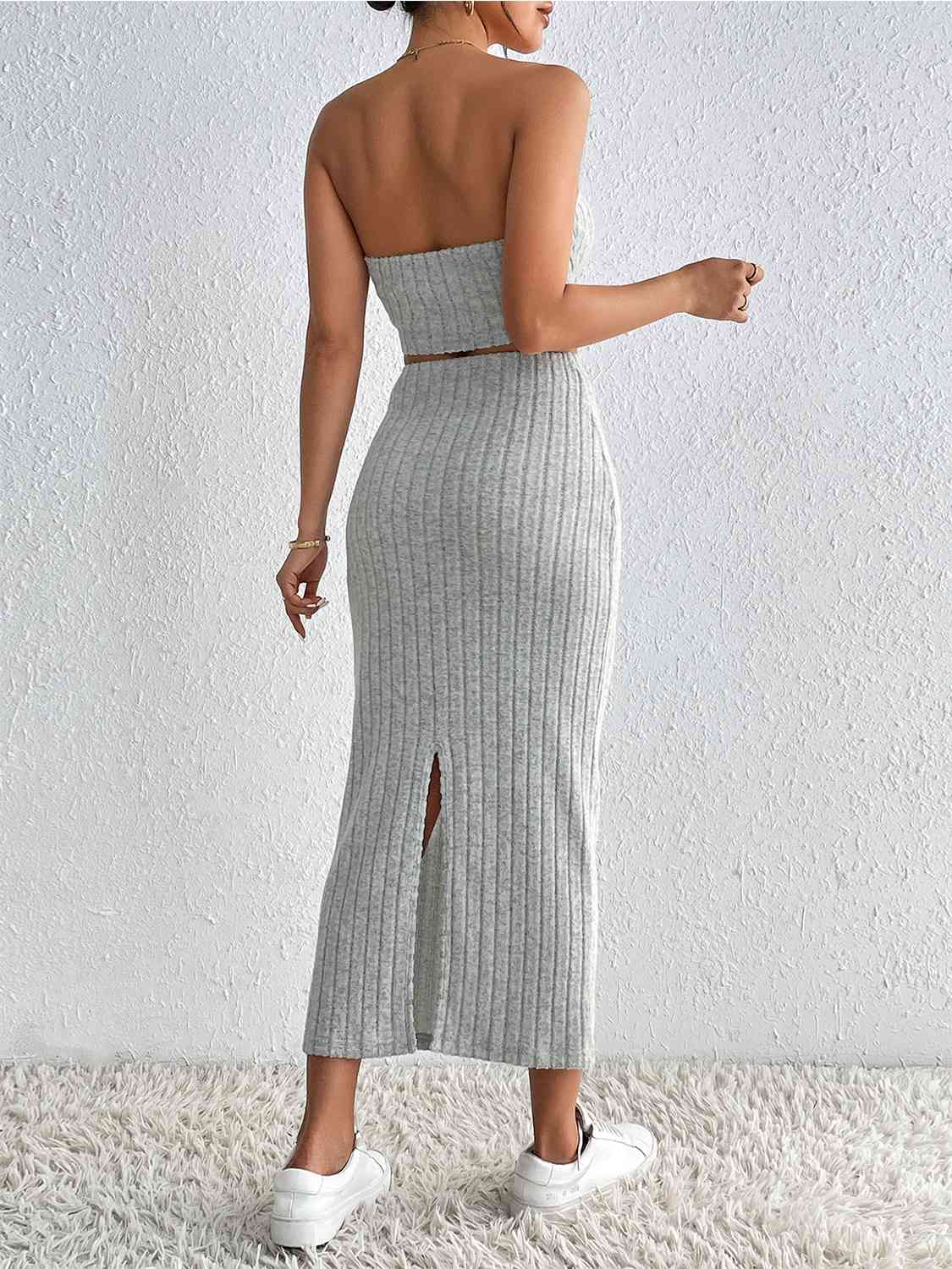 Stay Alert Midi Skirt Set