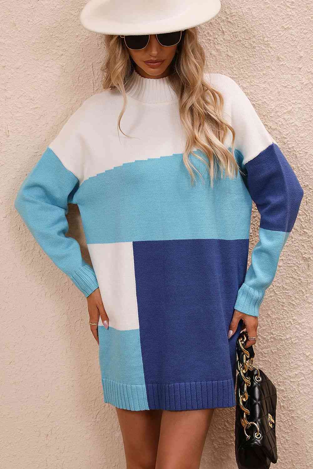 Mod Block Sweater Dress