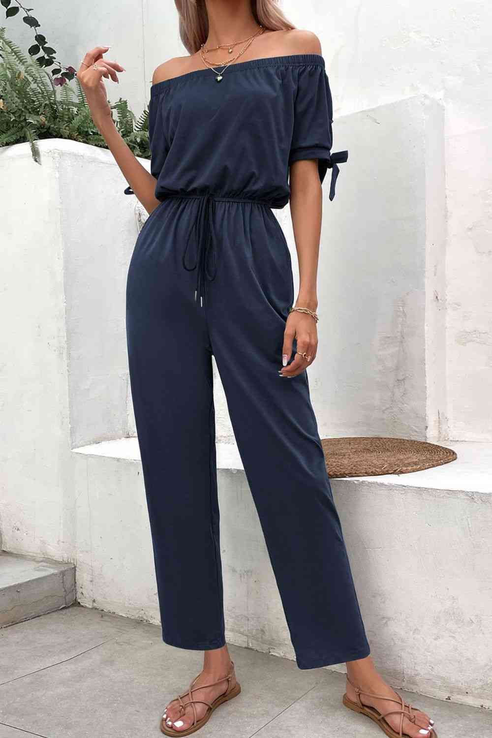 Lured Cuff Jumpsuit with Pockets