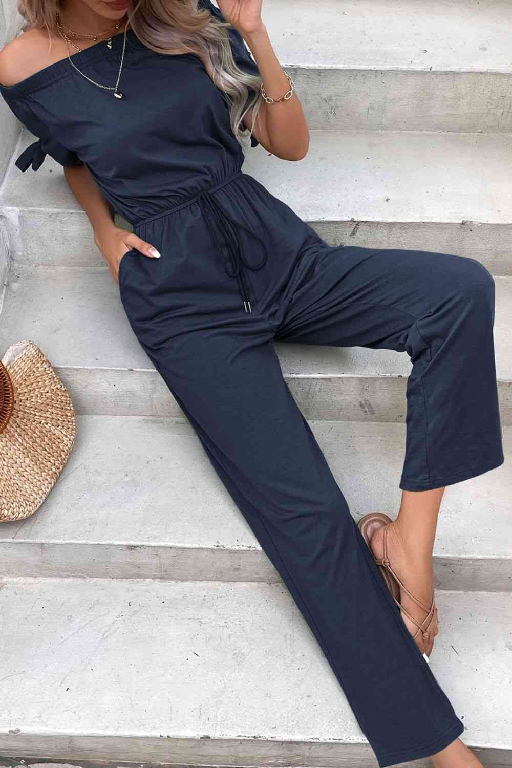 Lured Cuff Jumpsuit with Pockets