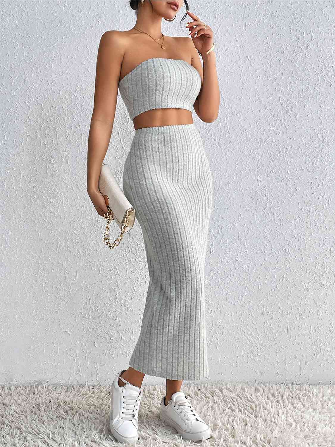 Stay Alert Midi Skirt Set