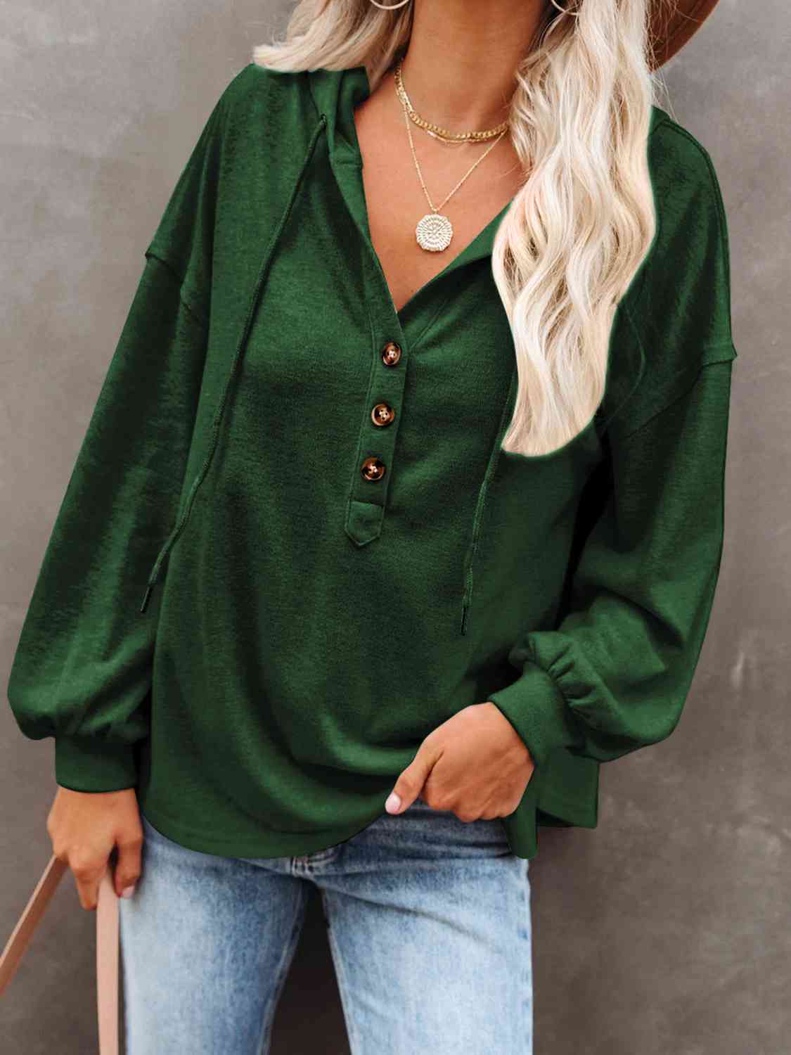 Easygoing Shoulder Hoodie