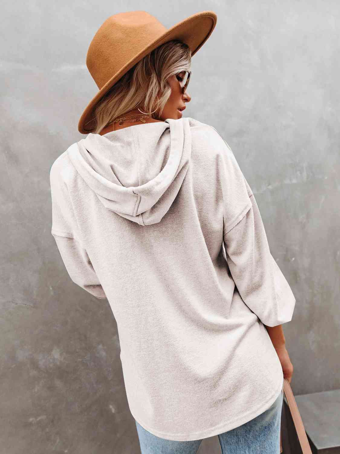 Easygoing Shoulder Hoodie