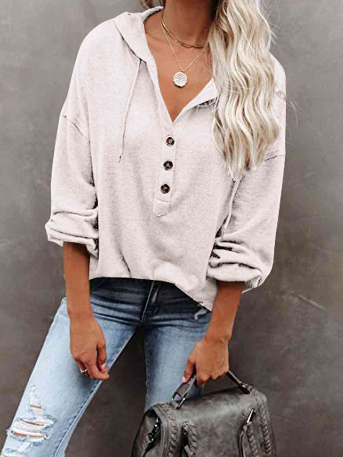 Easygoing Shoulder Hoodie