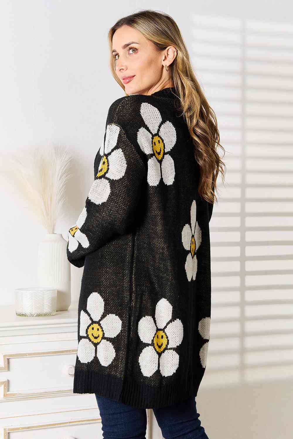 Be Happy Flower Cardigan