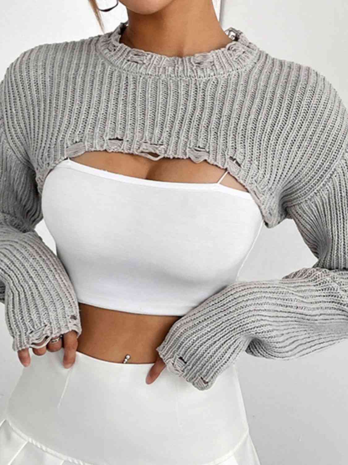 Over The Top Cropped Sweater