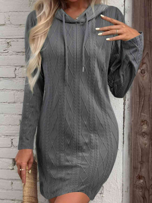 Glammed Out Hooded Sweater Dress