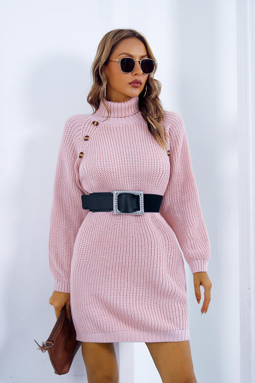 Turtleneck Sweater Dress