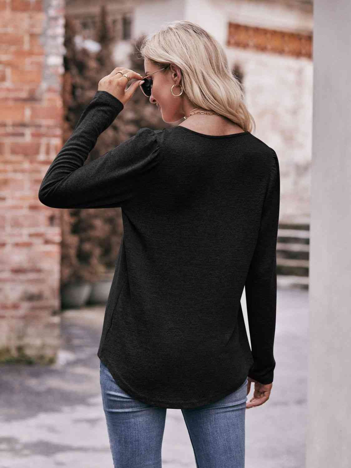 Simply Pleated Sleeve Top