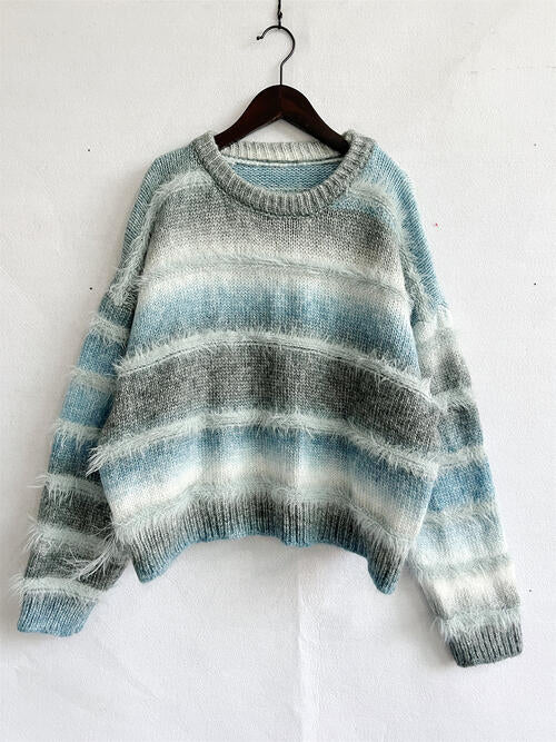 Striped Time Sleeve Sweater