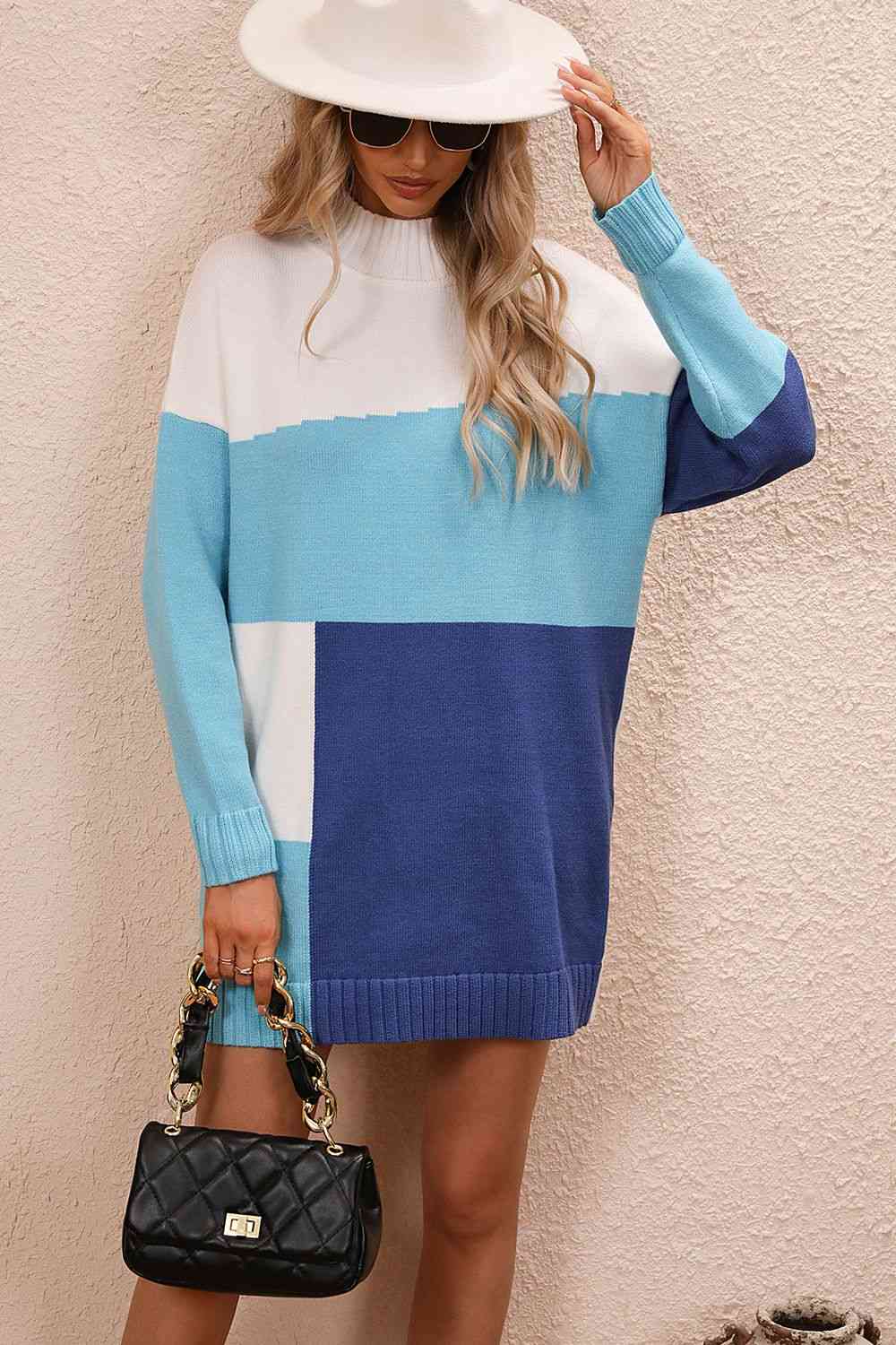 Mod Block Sweater Dress