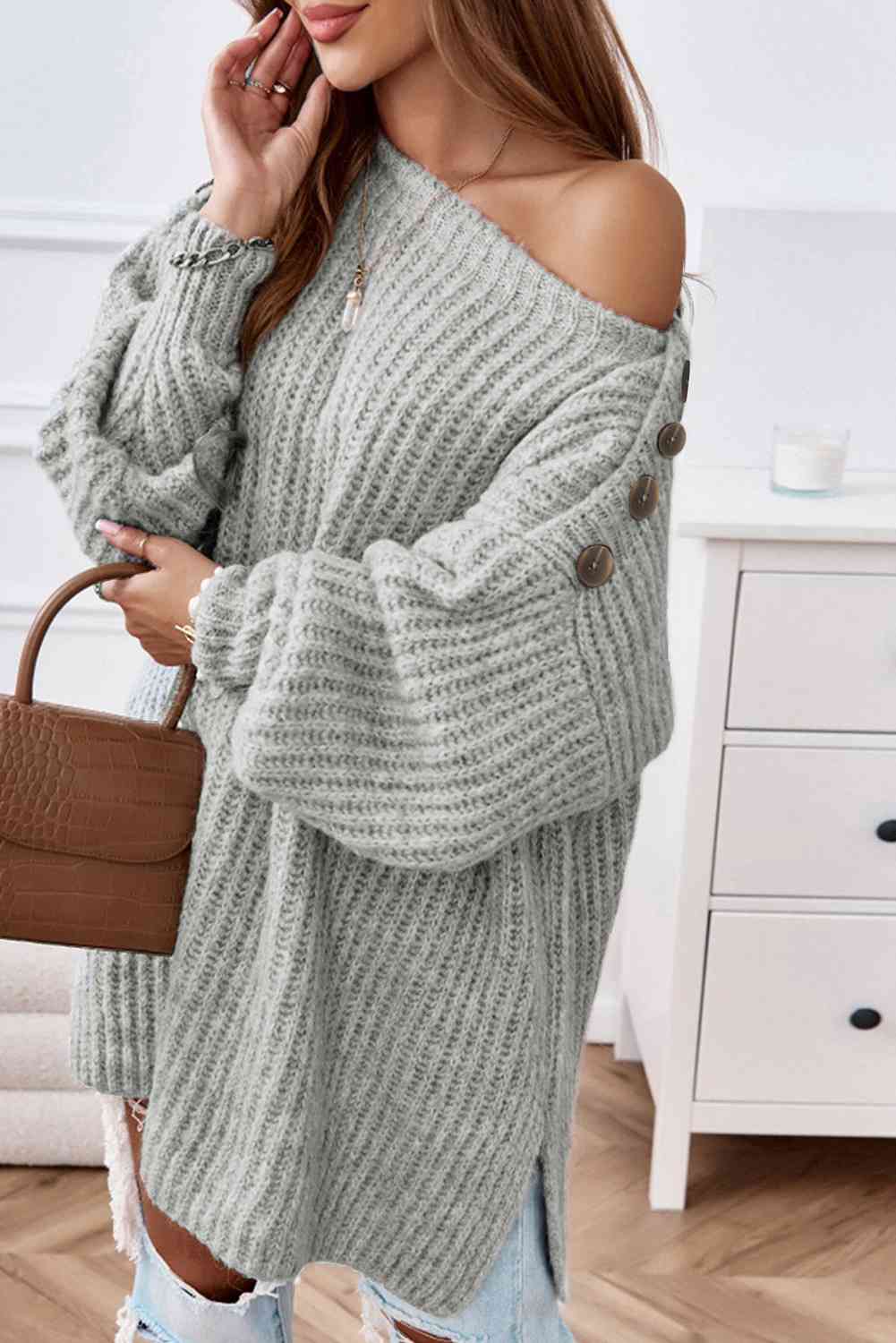 Chic Slit Sweater