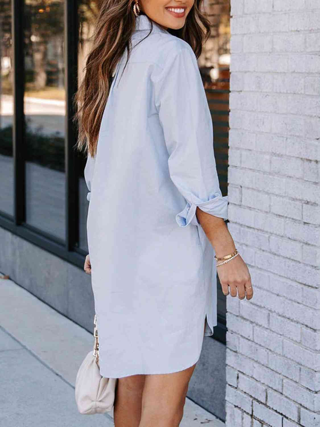 Collared Charm Shirt Dress