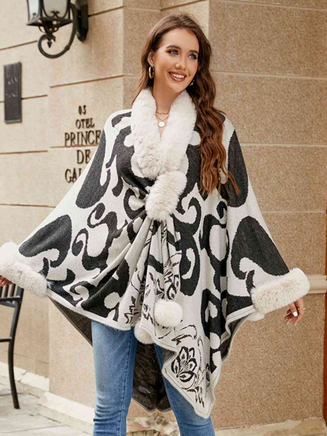 Printed Mirage Poncho