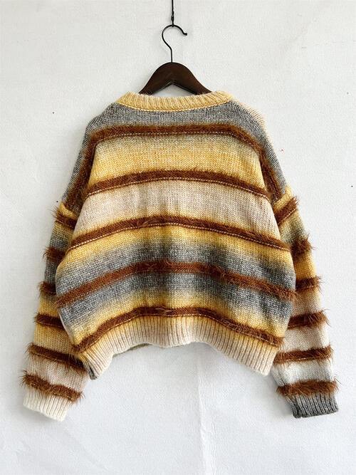 Striped Time Sleeve Sweater