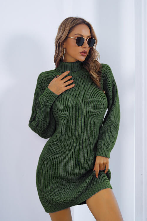 Turtleneck Sweater Dress