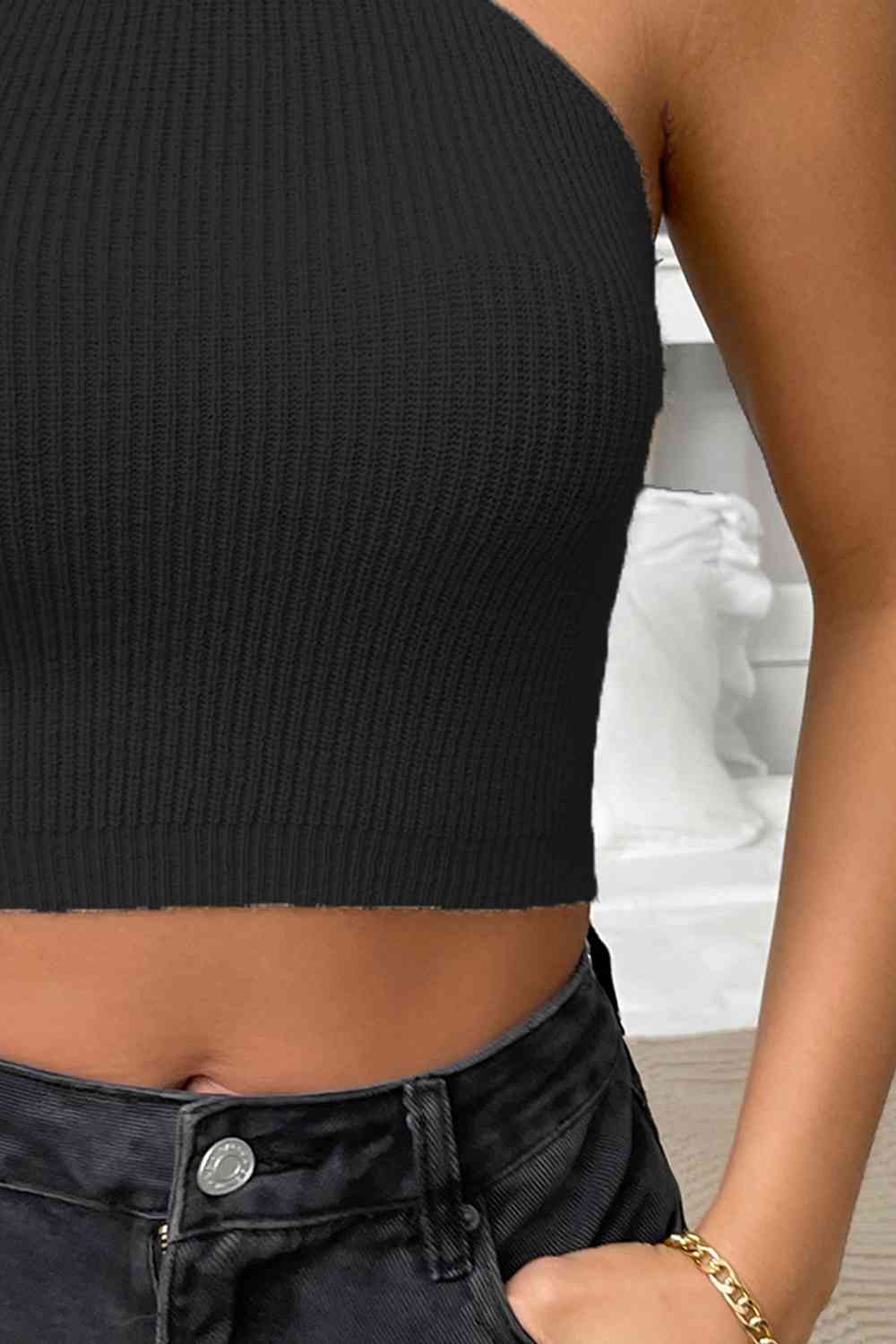 It's Simple Cropped Knit Top