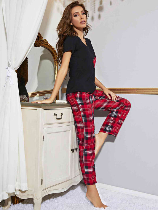 Plaid In Love Pants Lounge Set