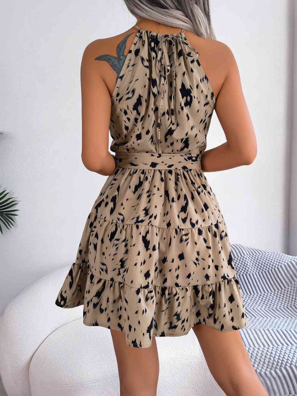 I'm Spotted Sleeveless Mini Dress