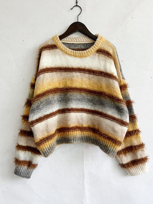 Striped Time Sleeve Sweater