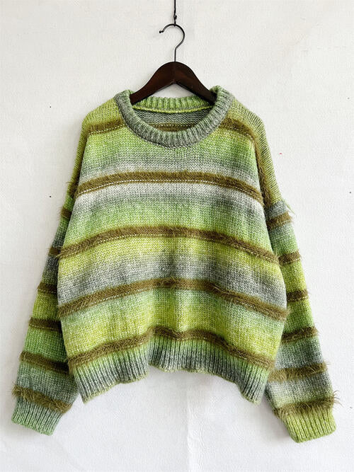 Striped Time Sleeve Sweater