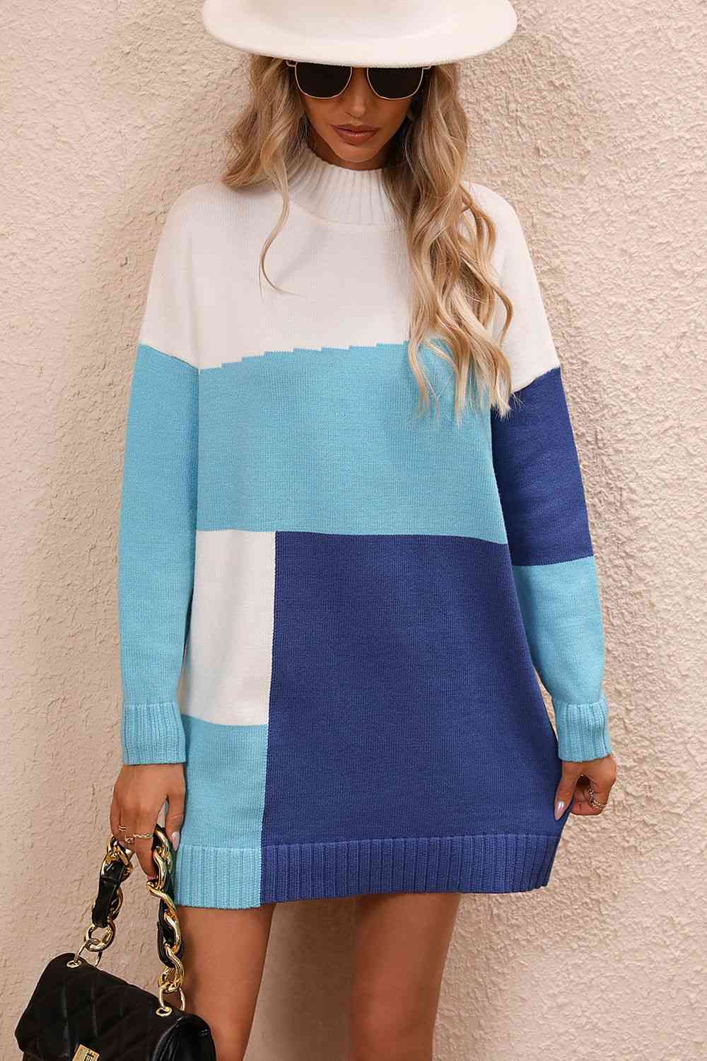 Mod Block Sweater Dress