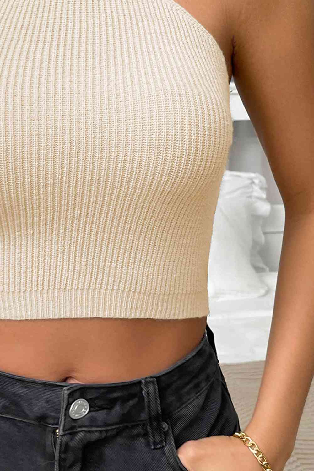 It's Simple Cropped Knit Top