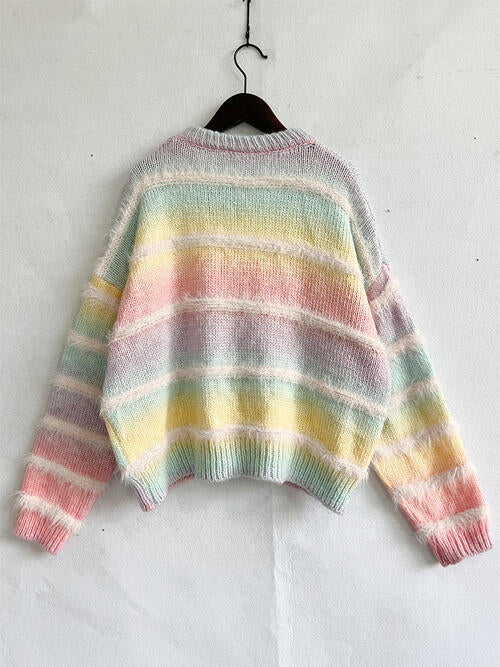 Striped Time Sleeve Sweater