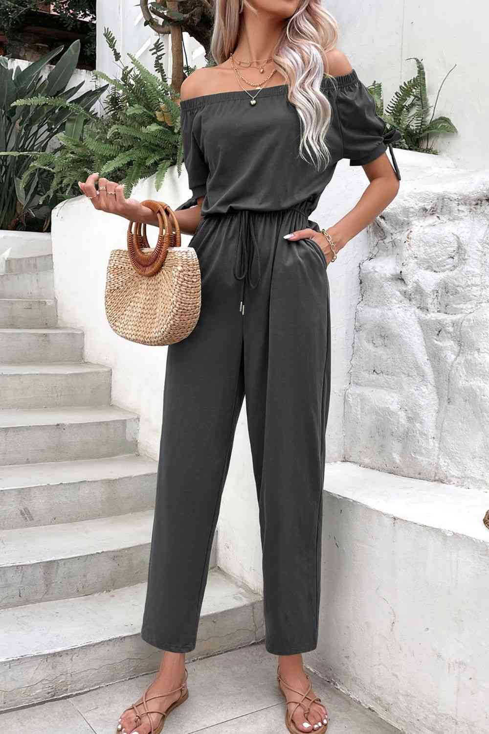 Lured Cuff Jumpsuit with Pockets