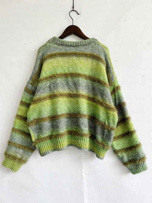 Striped Time Sleeve Sweater