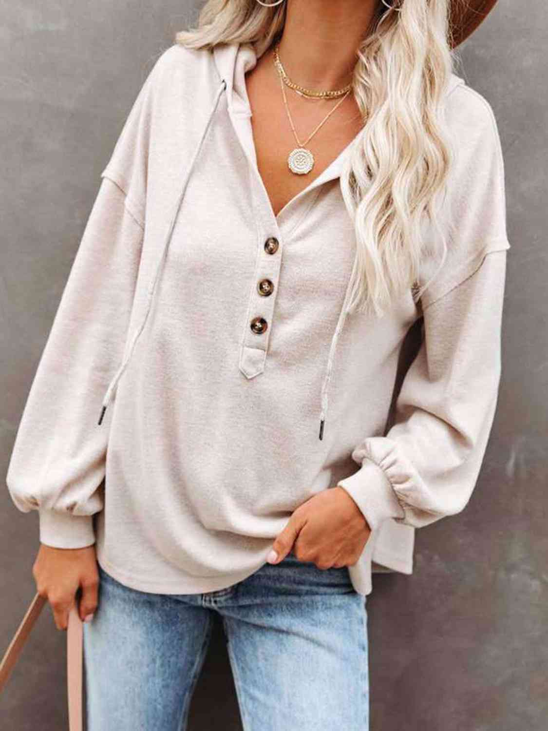 Easygoing Shoulder Hoodie