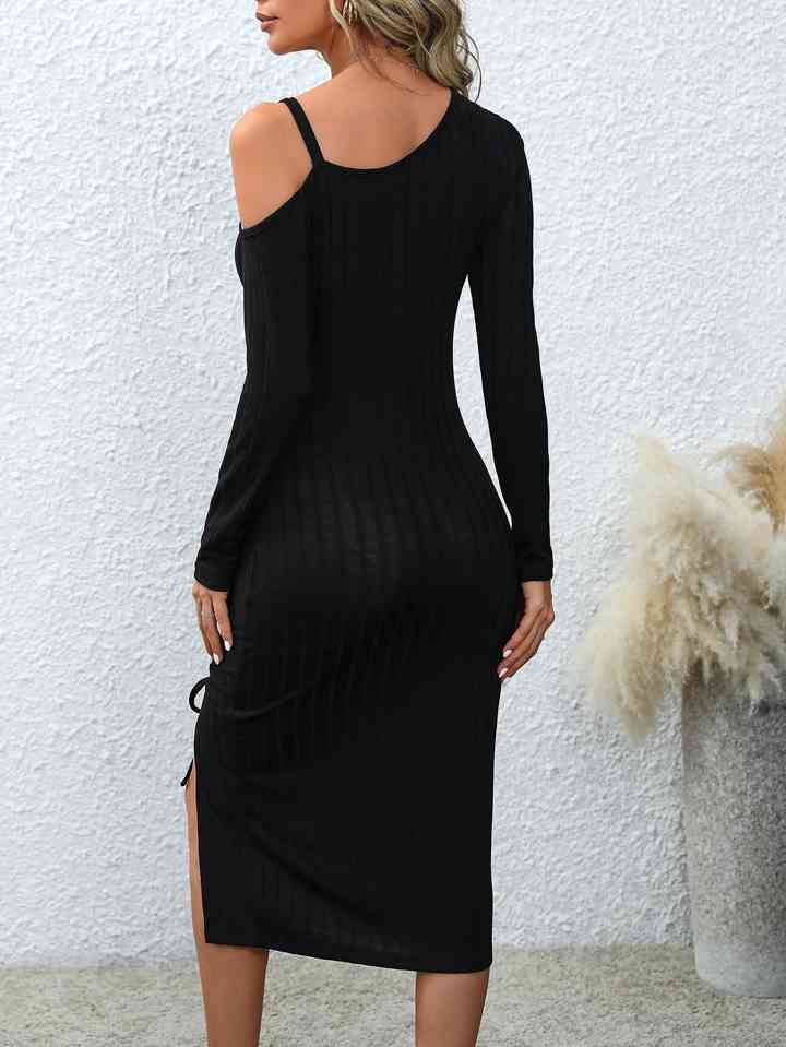 Graceful Cinch Slit Dress