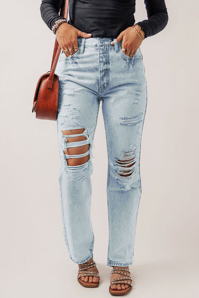 Distressed Not Stressed Jeans