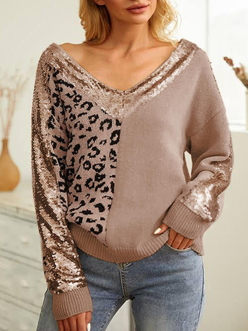 Gleaming Leopard Sweater