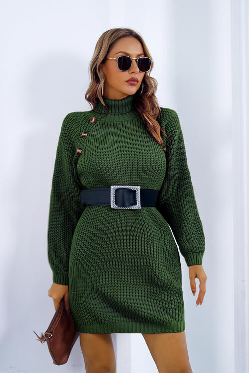 Turtleneck Sweater Dress