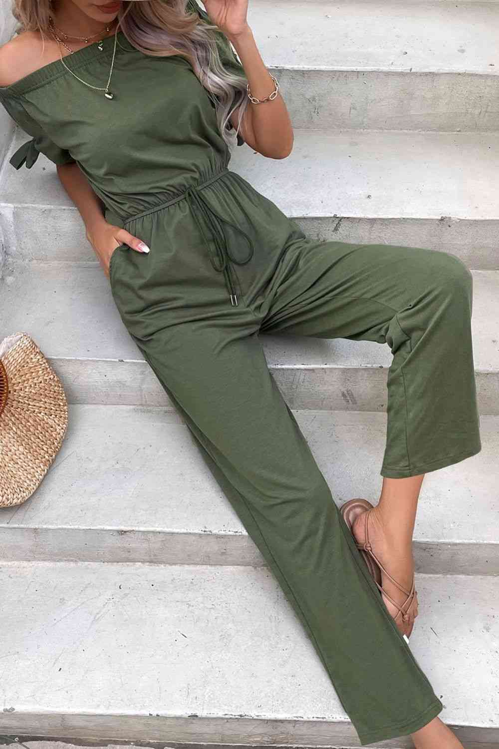 Lured Cuff Jumpsuit with Pockets