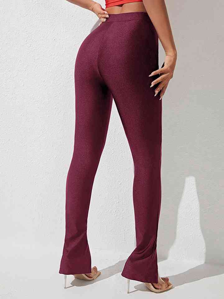 Slitted Fashion Skinny Pants