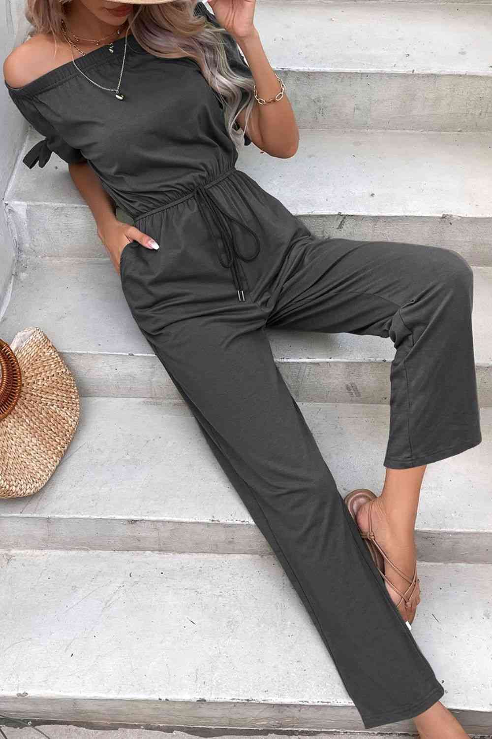 Lured Cuff Jumpsuit with Pockets