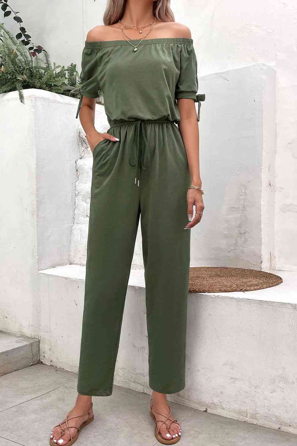 Lured Cuff Jumpsuit with Pockets